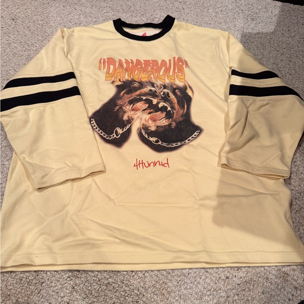 4Hunnid mid length sleeve shirt